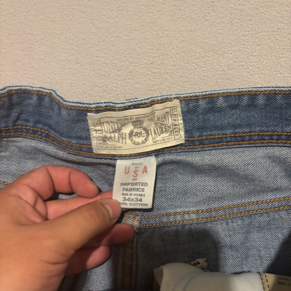Ralph Lauren RRL Double RL Jeans 34x34 35x30 Blue Denim Straight Leg High Rise - Picture 6 of 8